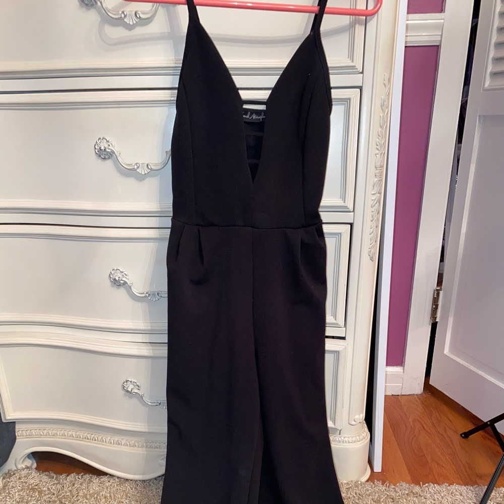 Sexy black skinny romper